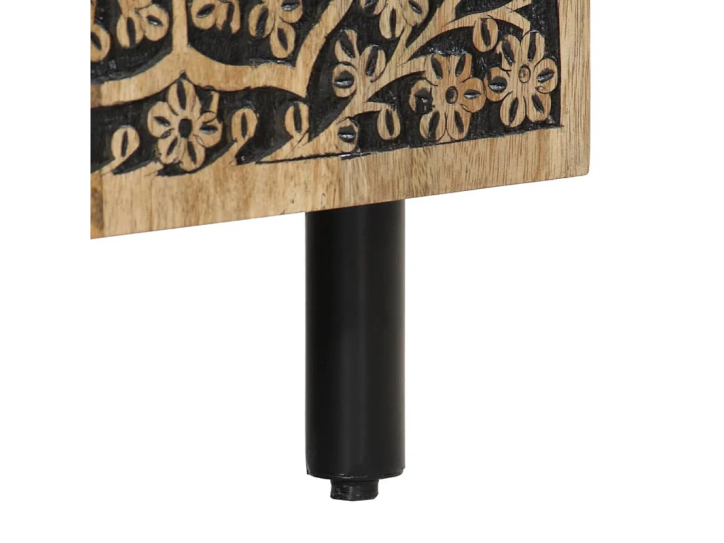 Tavolino da Salotto 100x54x40 cm in Legno Massello di Mango