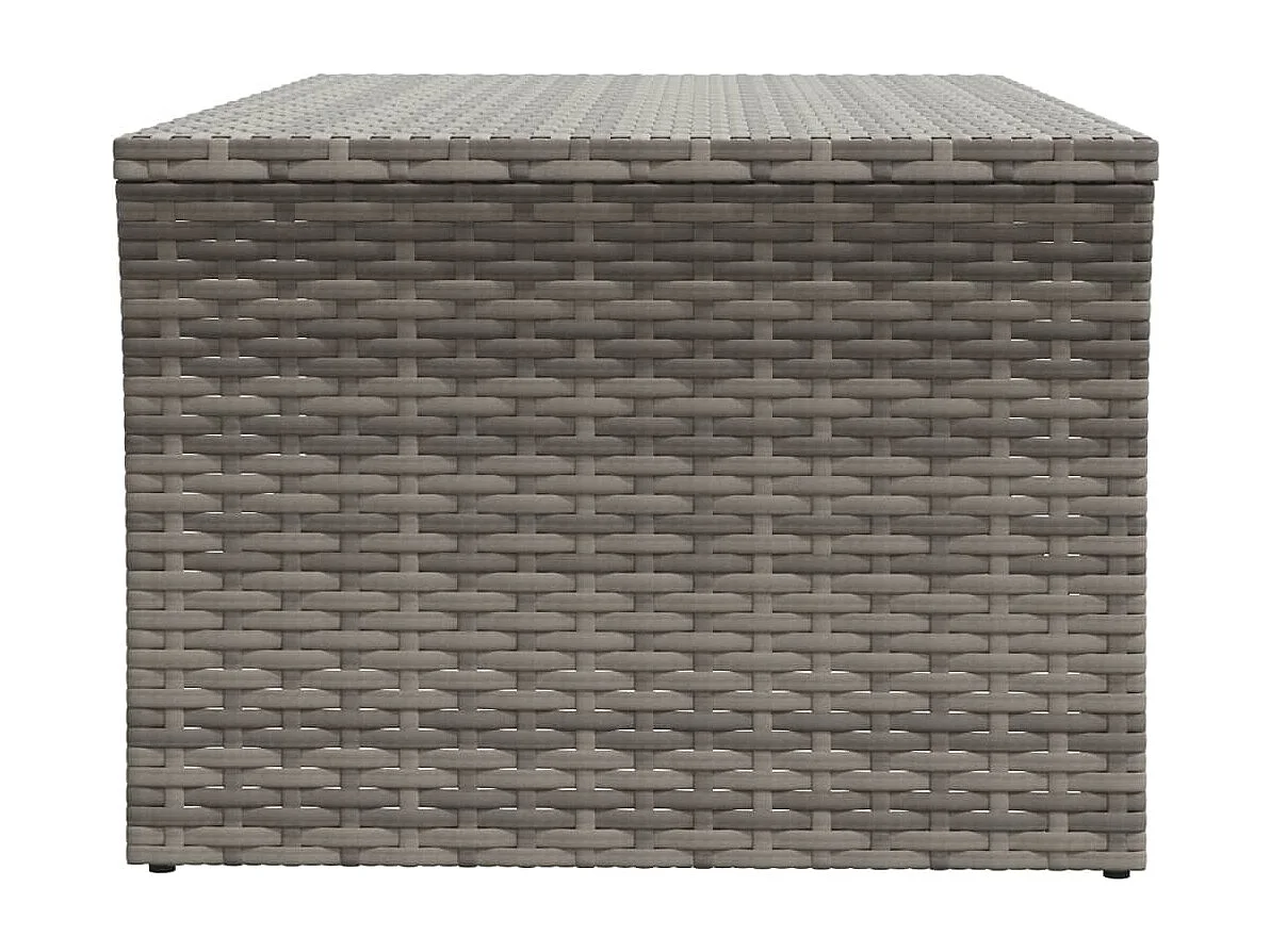 Mesa de centro 100x50x40 cm vime PE cinzento