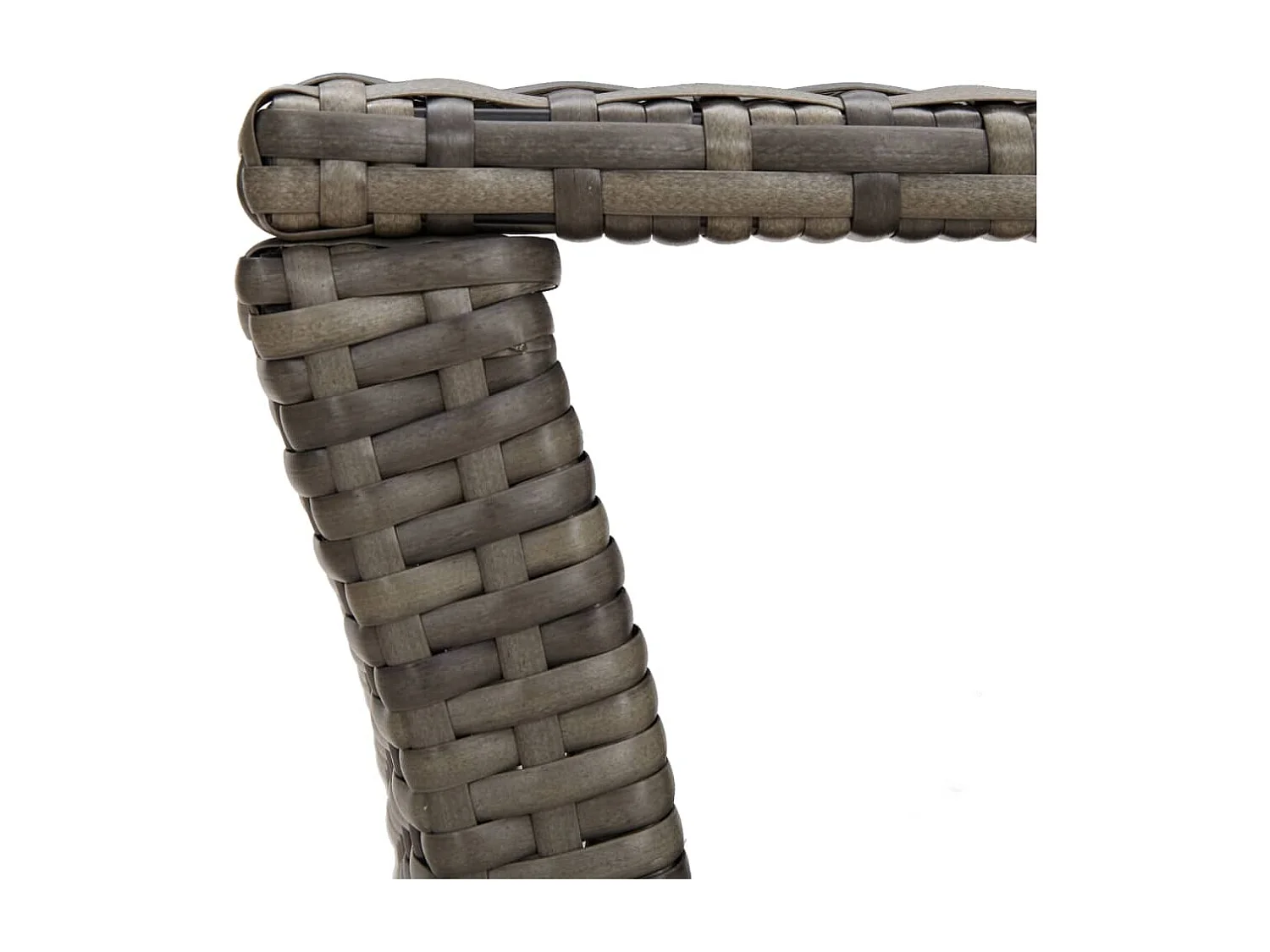 Mesa de centro 100x50x40 cm vime PE cinzento