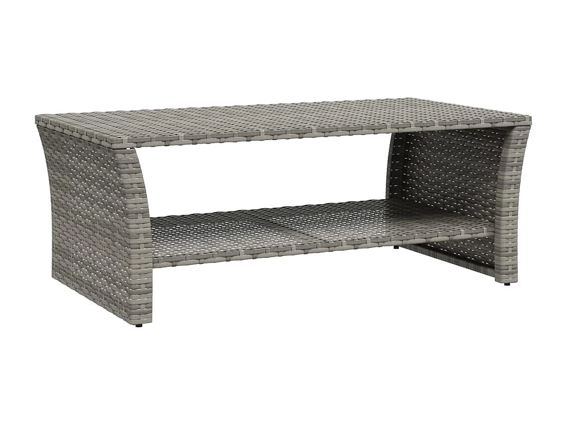 Tavolino Grigio 100x50x40 cm in Polyrattan