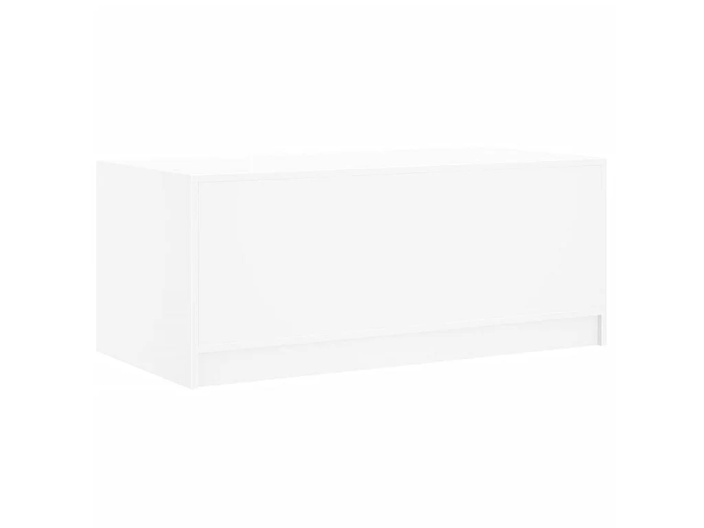 Salontafel met glazen deuren 102x50x42 cm wit