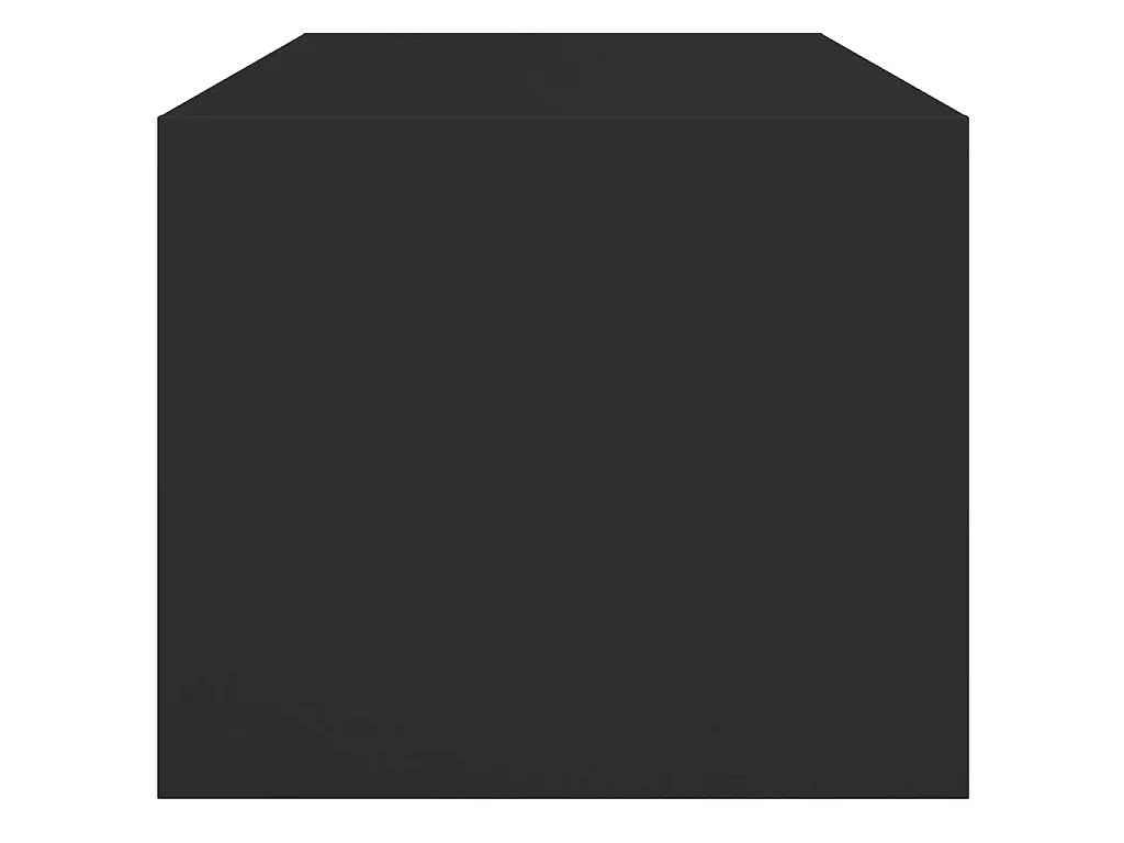 Table basse avec portes en verre noir 102x50x42 cm