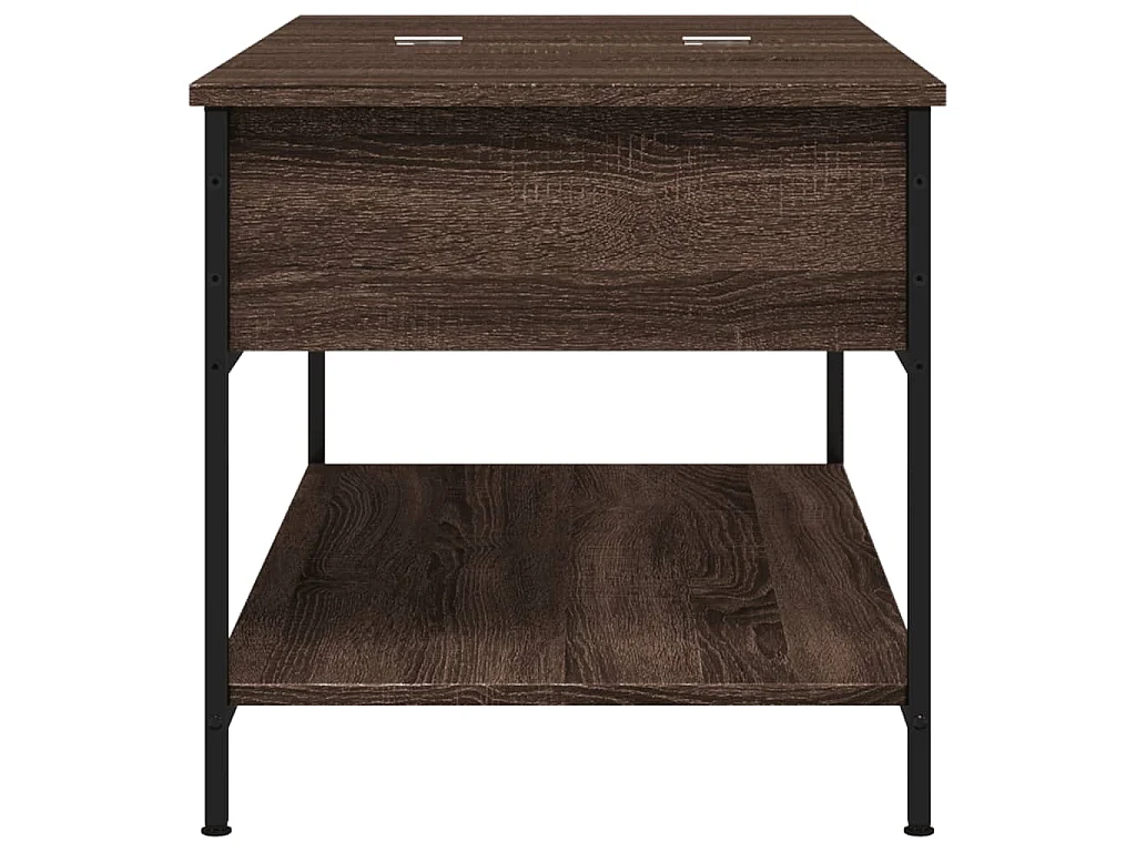 Salontafel 100x50x50 cm bewerkt hout en metaal bruineikenkleur