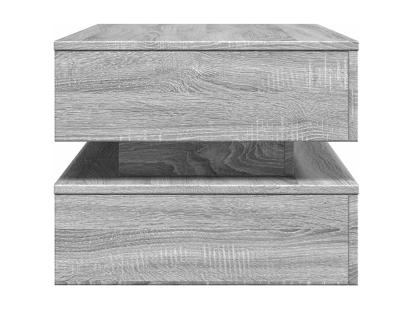 Couchtisch mit LED-Leuchten Grau Sonoma 90x50x40 cm