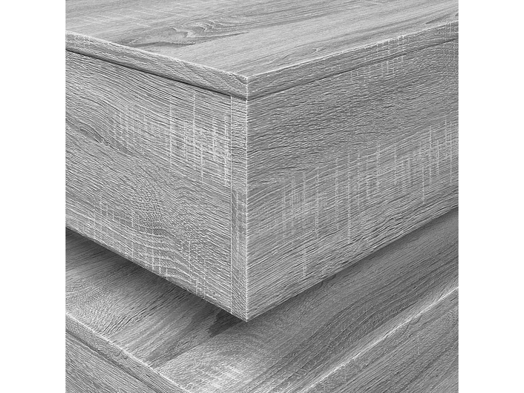 Couchtisch mit LED-Leuchten Grau Sonoma 90x50x40 cm