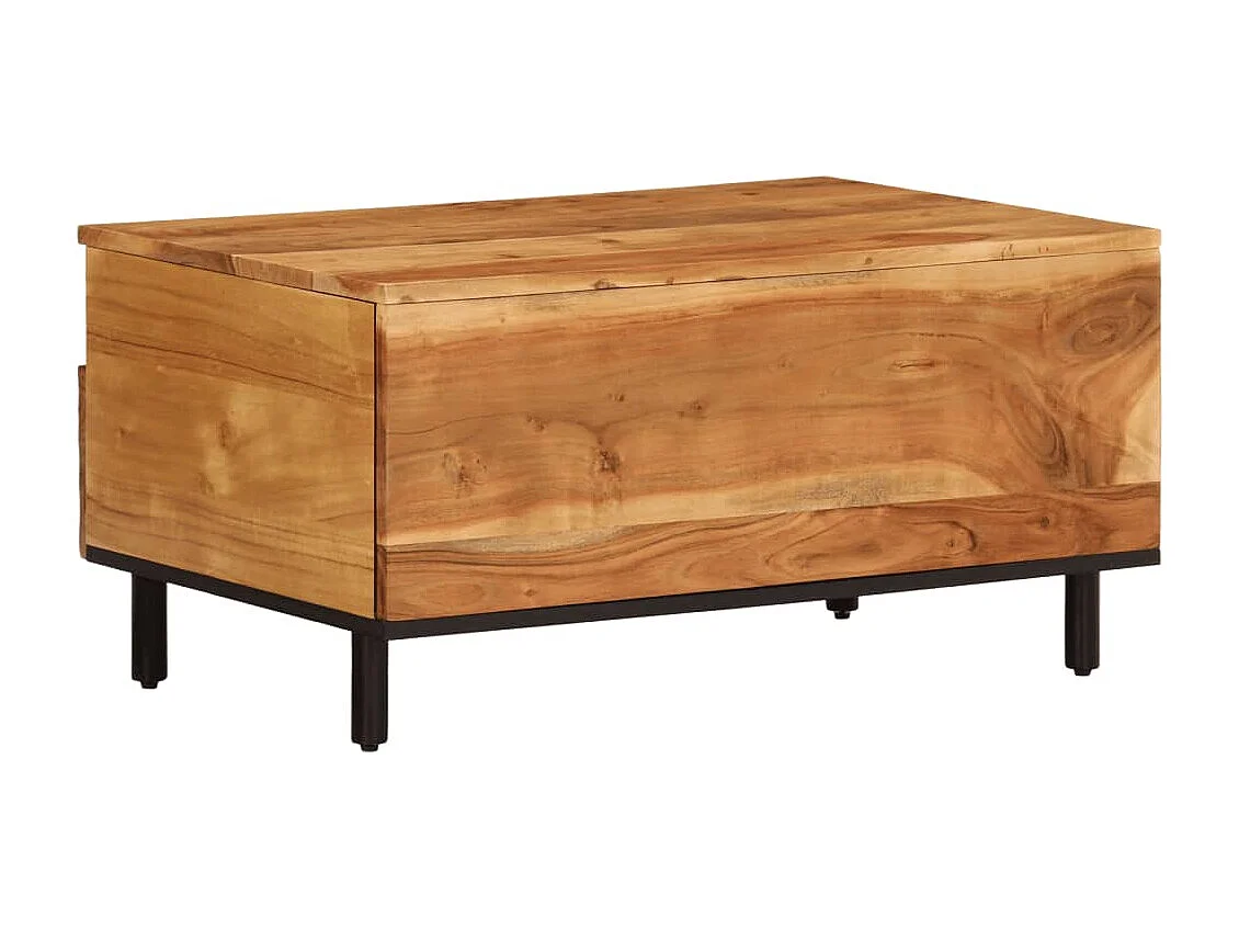 Tavolino da Salotto 80x54x40 cm in Legno Massello di Acacia