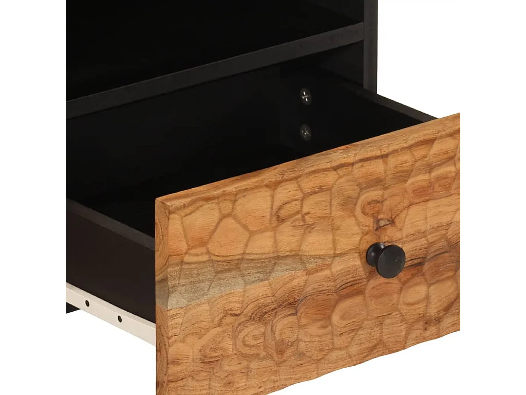 Tavolino da Salotto 80x54x40 cm in Legno Massello di Acacia