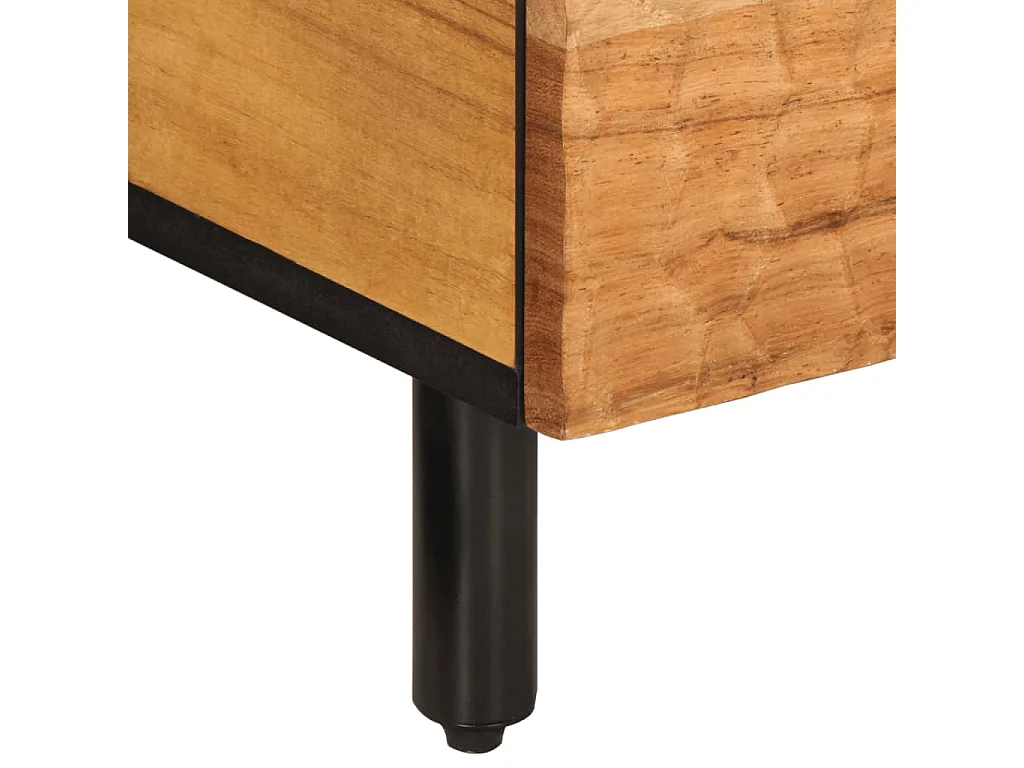 Tavolino da Salotto 80x54x40 cm in Legno Massello di Acacia
