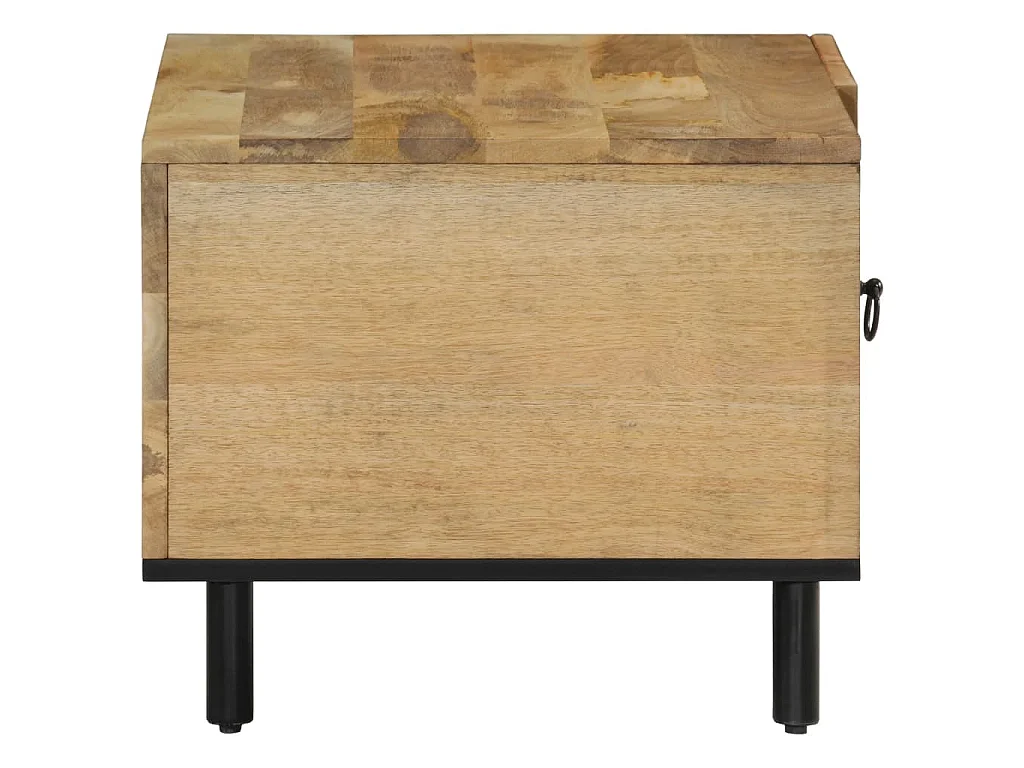 Mesa de centro de madera maciza de mango 80x50x40 cm