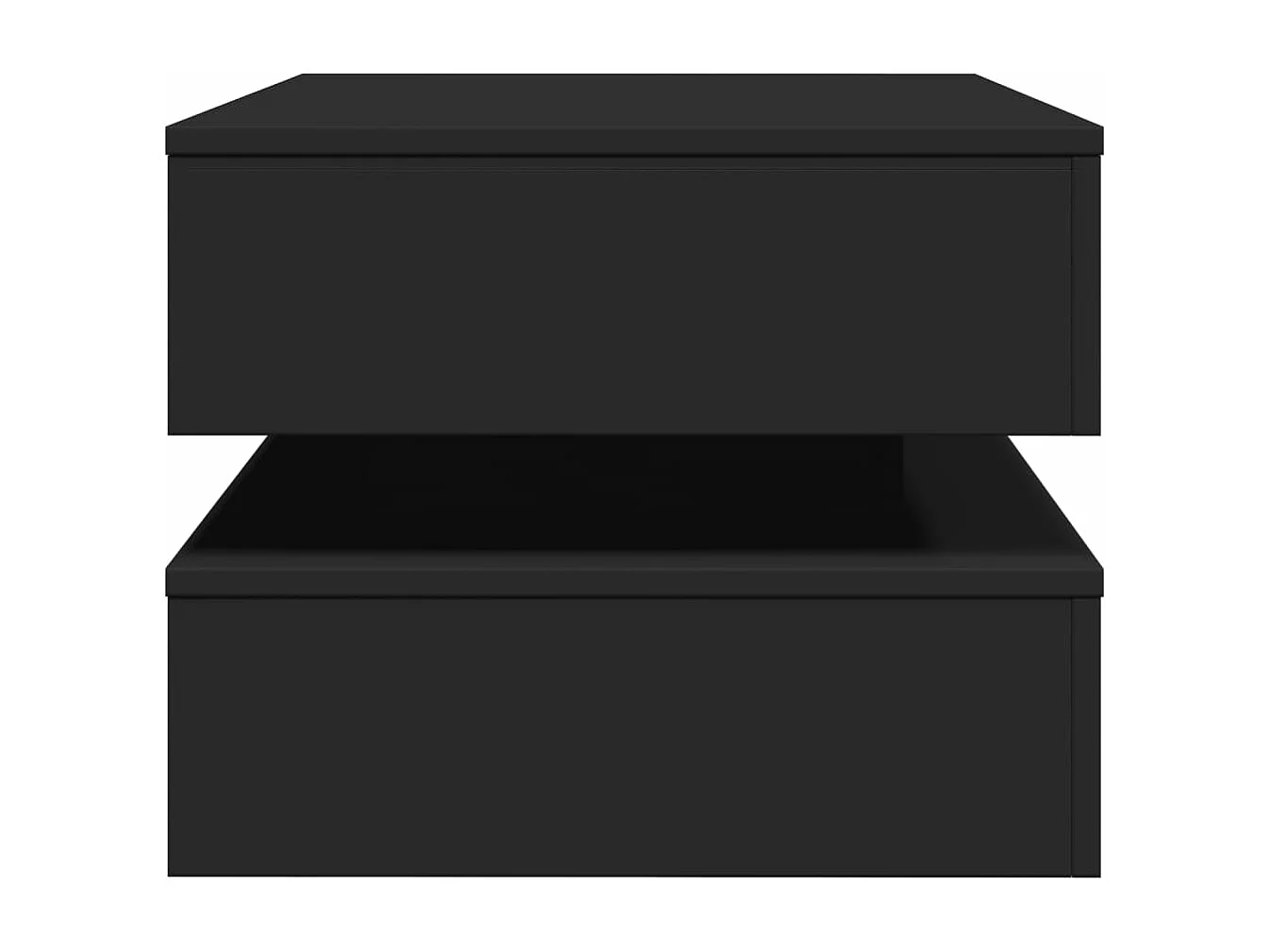 Couchtisch mit LED-Leuchten Schwarz 90x50x40 cm