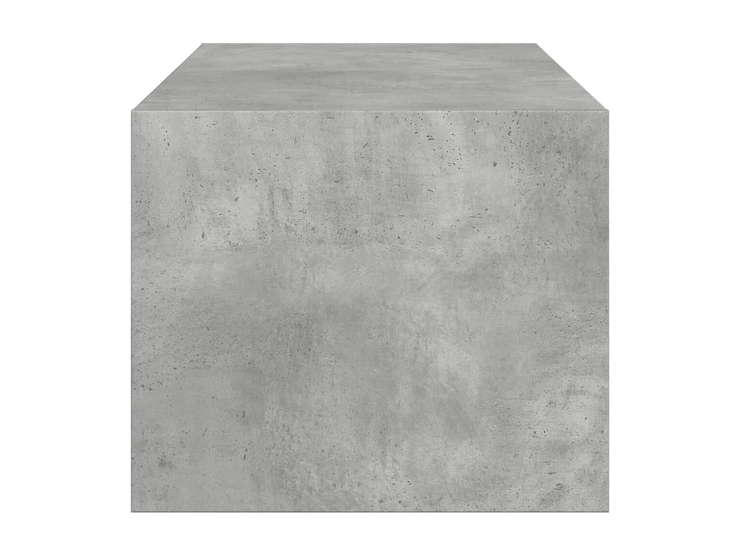 Tavolino Salotto con Ante in Vetro Grigio Cemento 102x50x42 cm