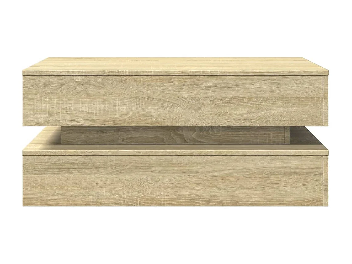 Mesa de centro com luzes LED 90x50x40 cm carvalho sonoma