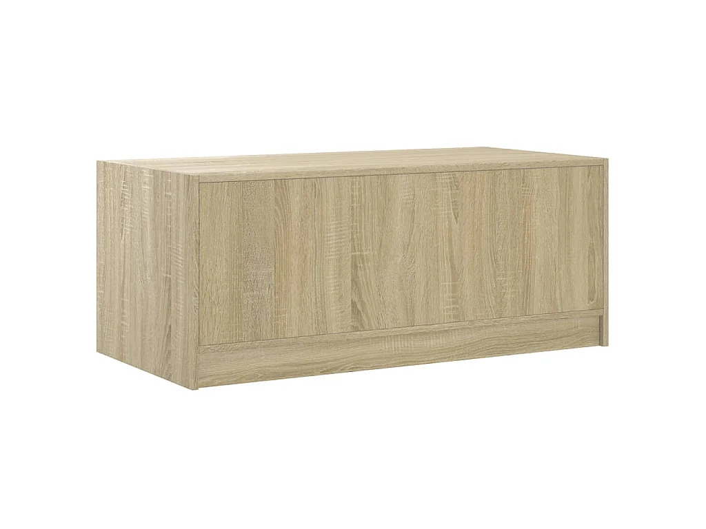 Salontafel met glazen deuren 102x50x42 cm sonoma eikenkleurig