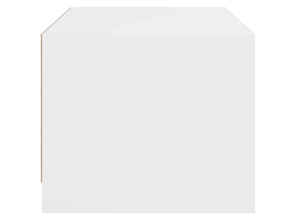 Salontafel met glazen deuren 68x50x42 cm wit