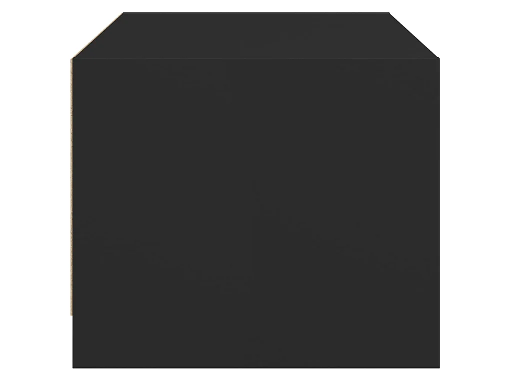 Couchtisch mit Glastüren Schwarz 68x50x42 cm