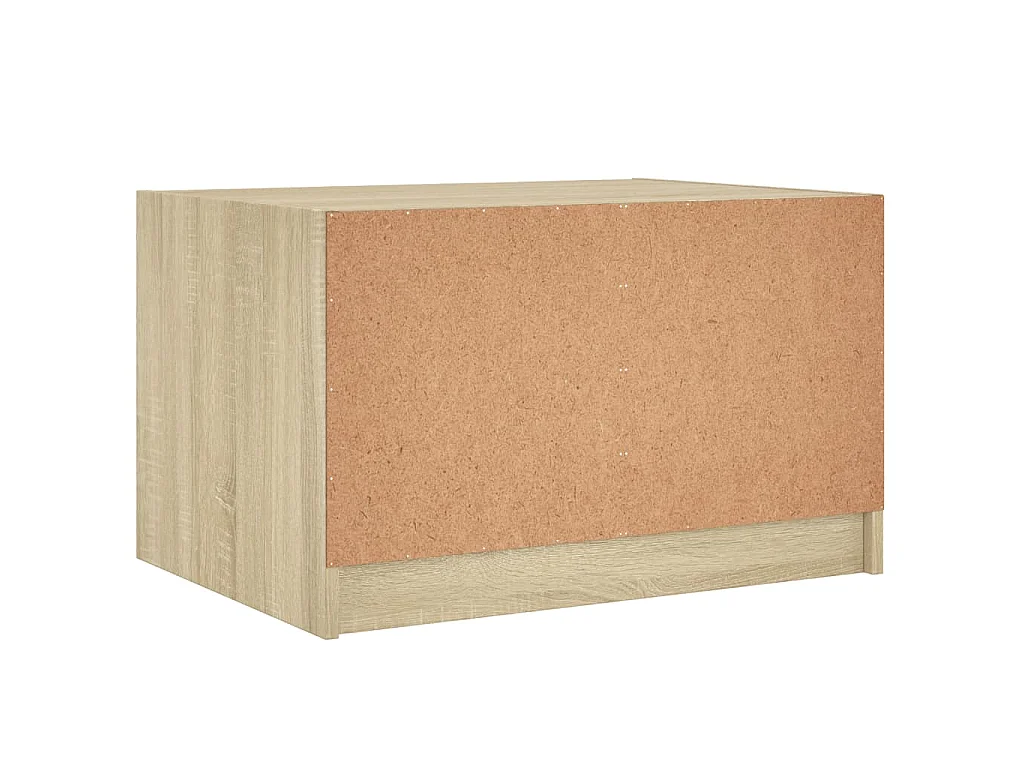 Couchtisch mit Glastüren Sonoma-Eiche 68x50x42 cm