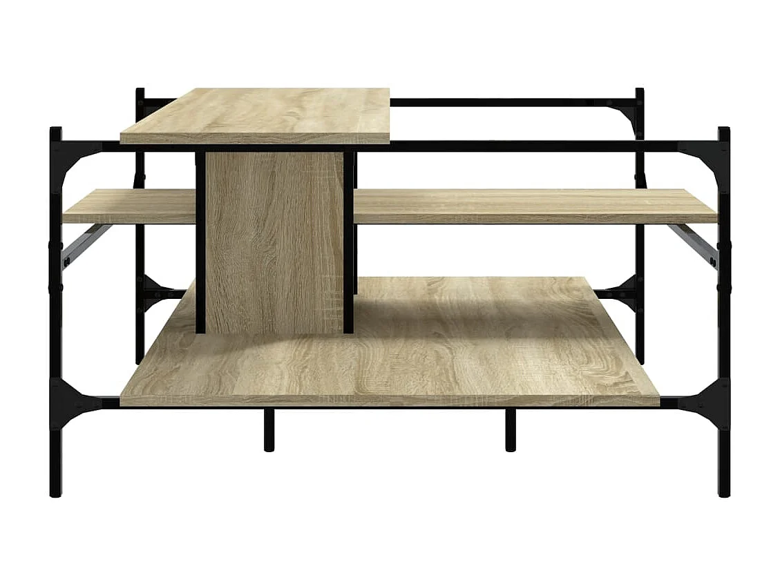 Salontafel 100x100x48,5 cm bewerkt hout sonoma eikenkleurig