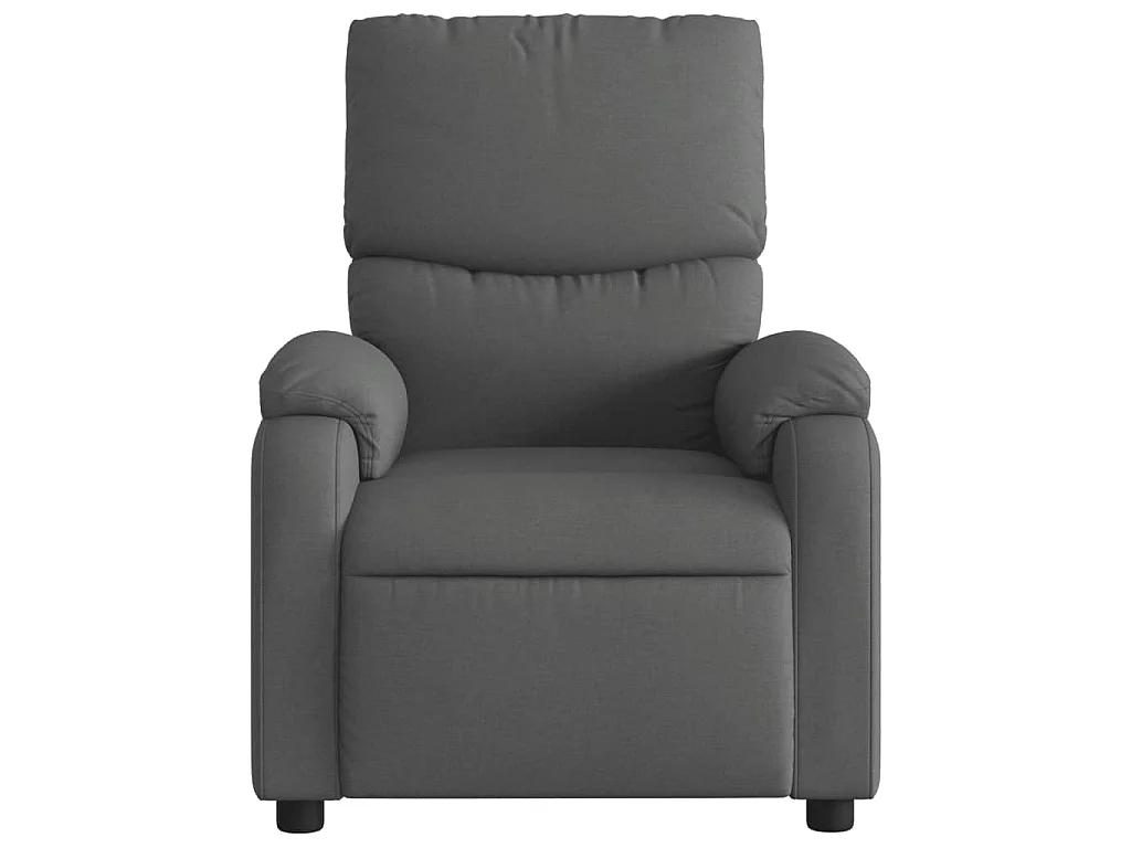 Sillón reclinable eléctrico de tela gris oscuro
