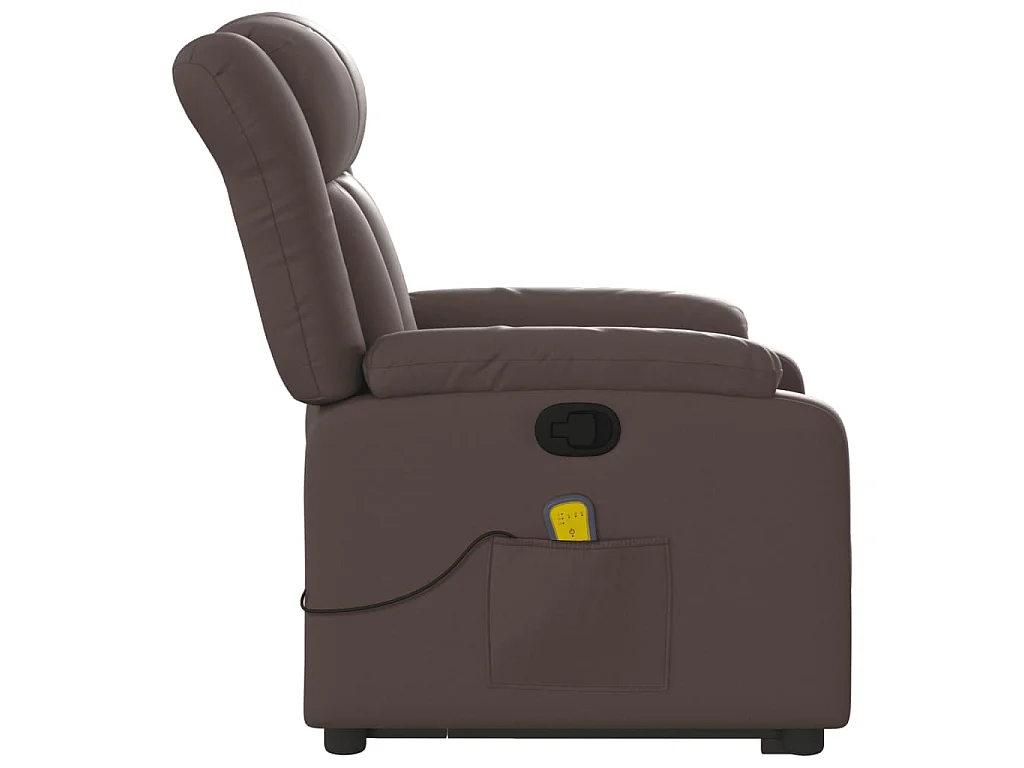 Fauteuil inclinable de massage Marron Similicuir