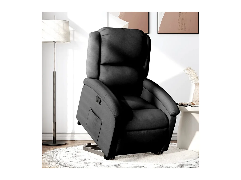 Fauteuil inclinable noir tissu
