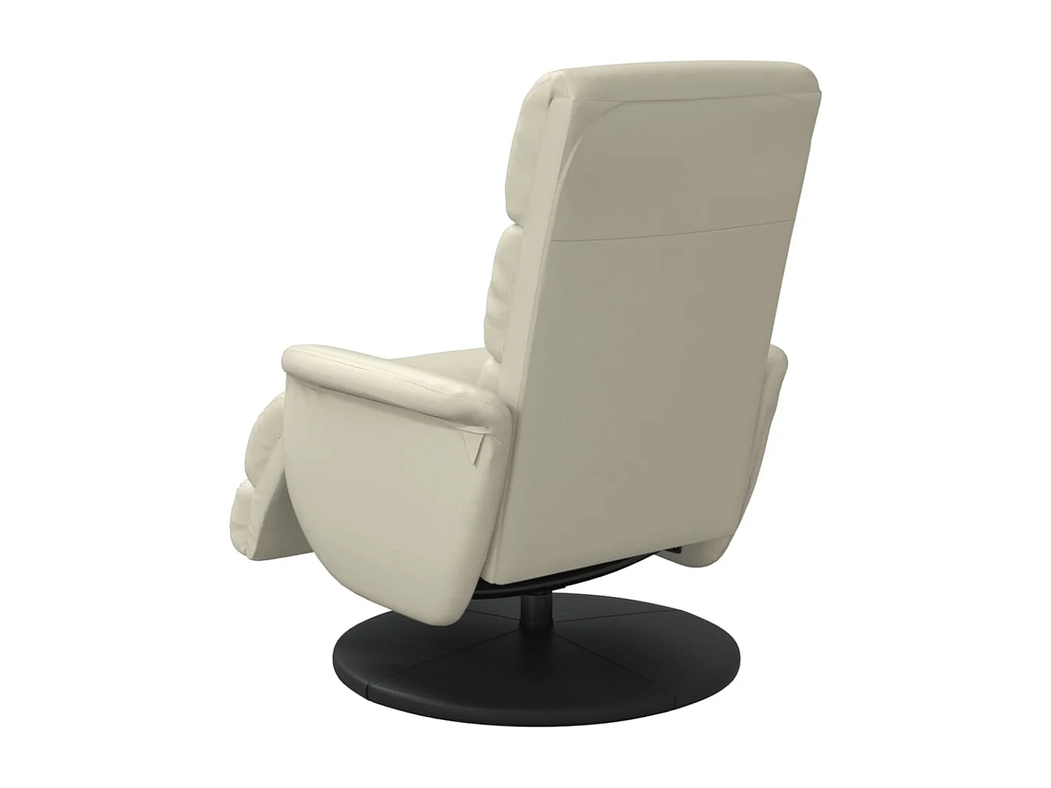 Fauteuil inclinable avec repose-pieds crème similicuir