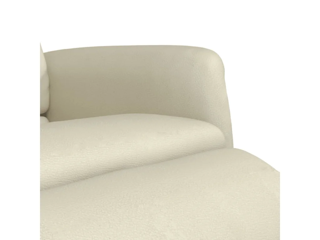 Fauteuil inclinable avec repose-pieds crème similicuir