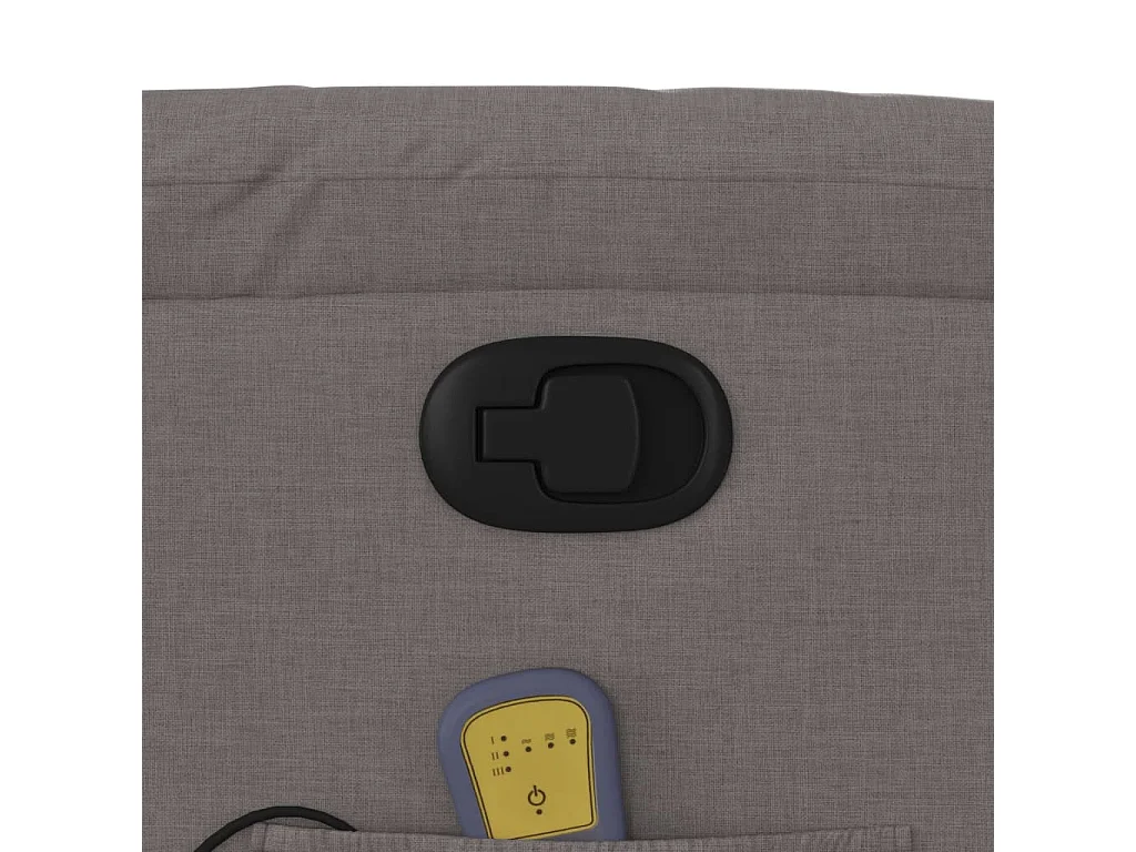 Sillón de masaje reclinable de tela gris taupé