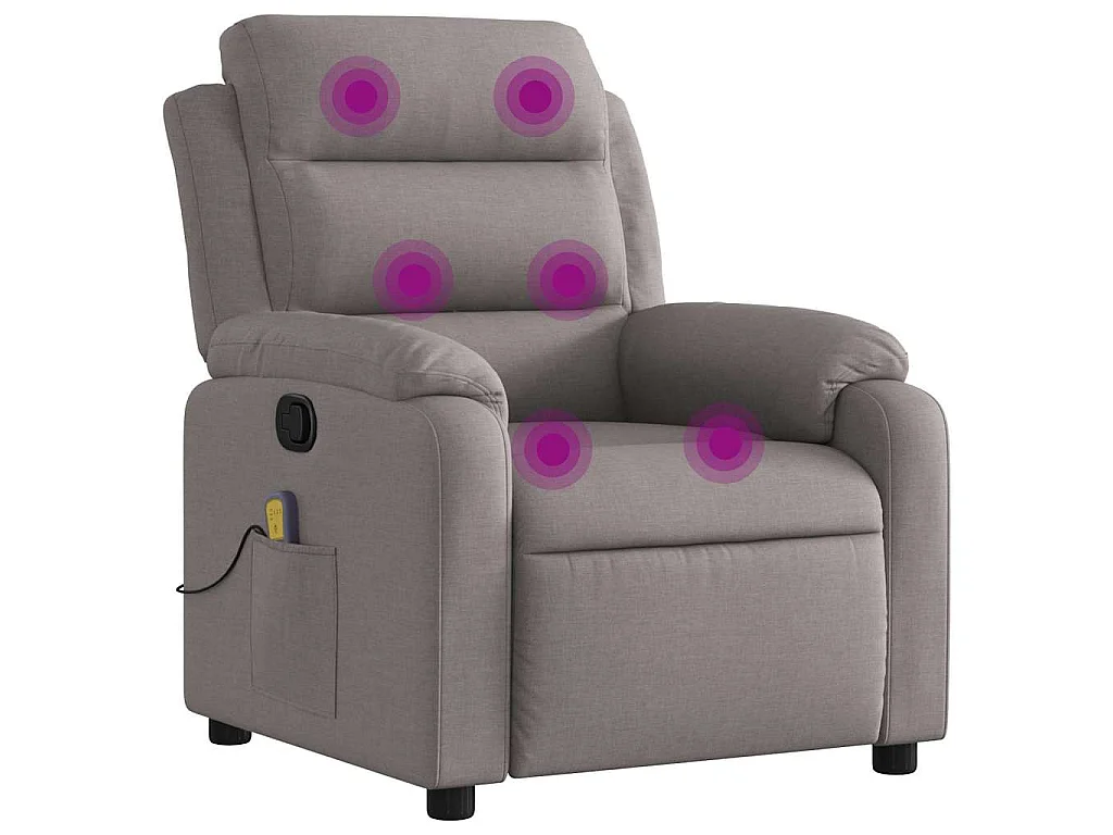 Fauteuil de massage inclinable Taupe Tissu