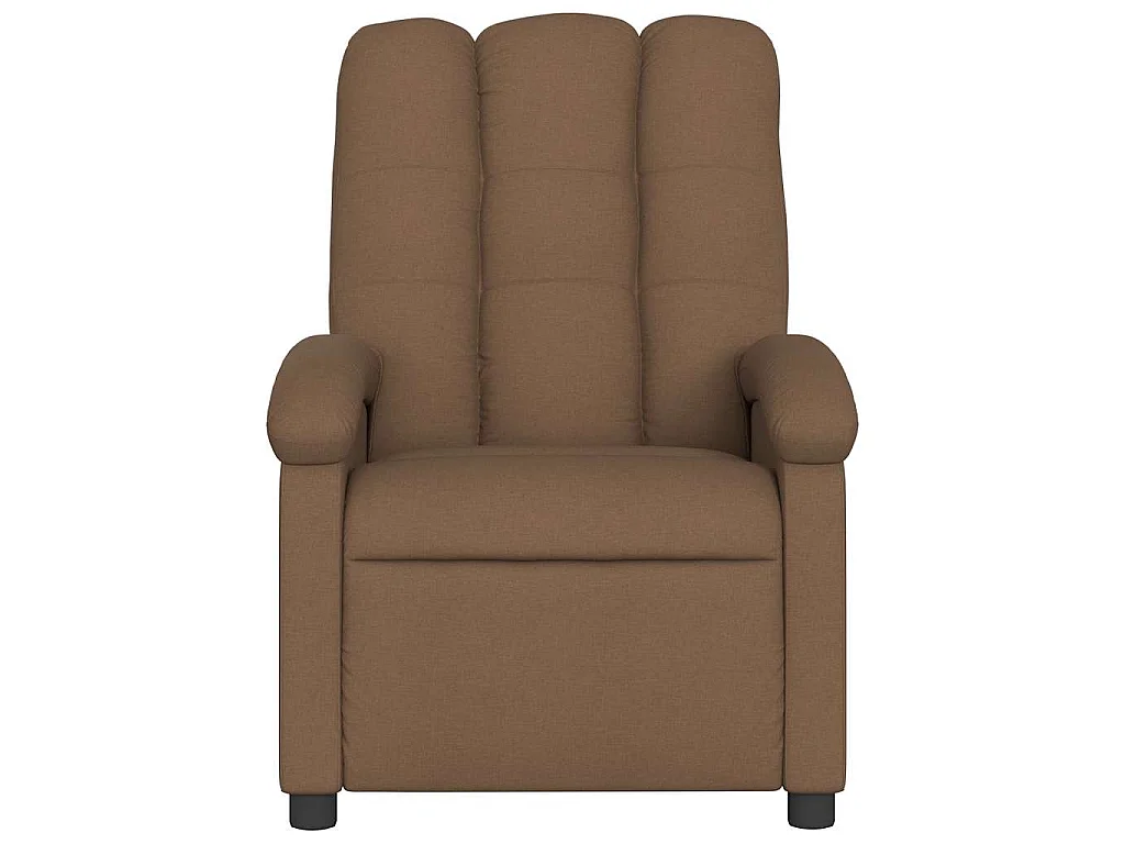 Fauteuil inclinable de massage électrique marron tissu
