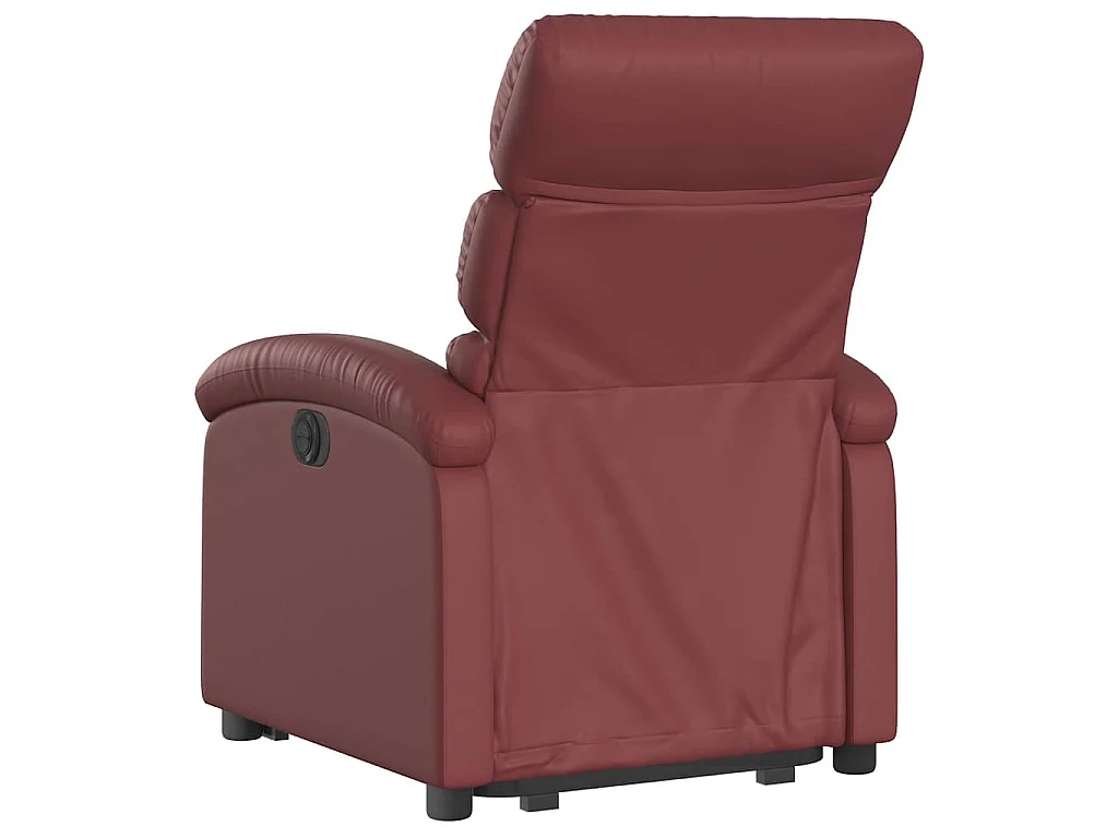 Sta-op-stoel kunstleer wijnrood