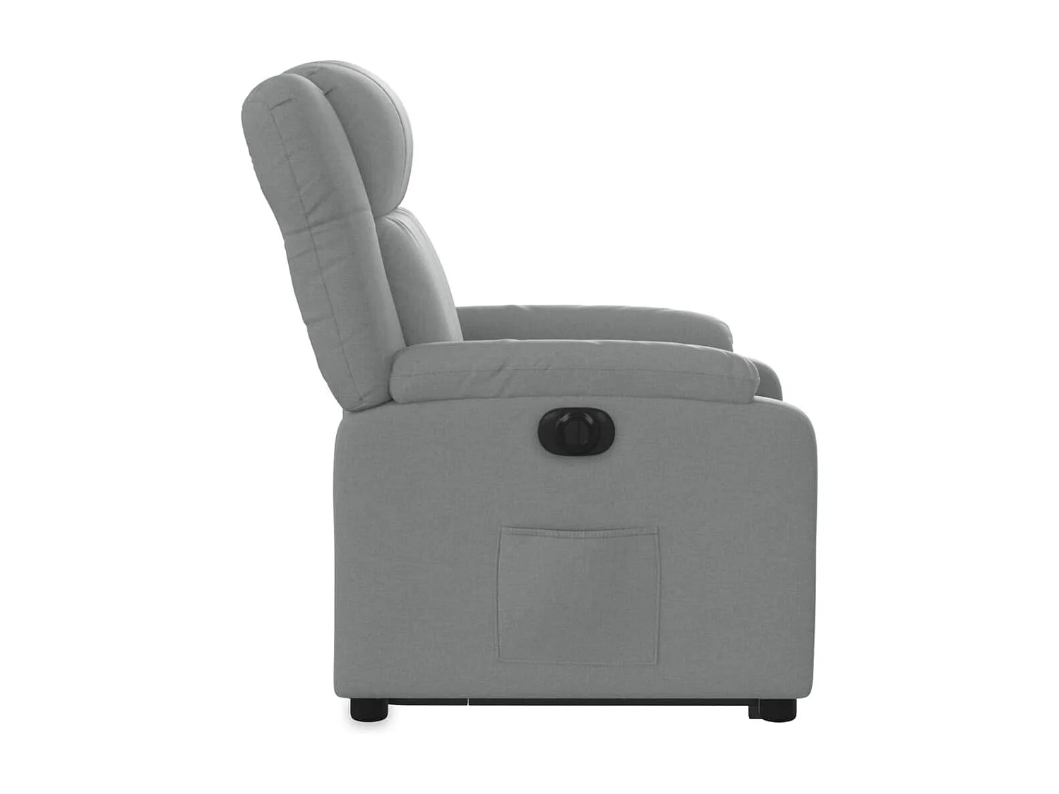 Fauteuil inclinable électrique gris clair tissu