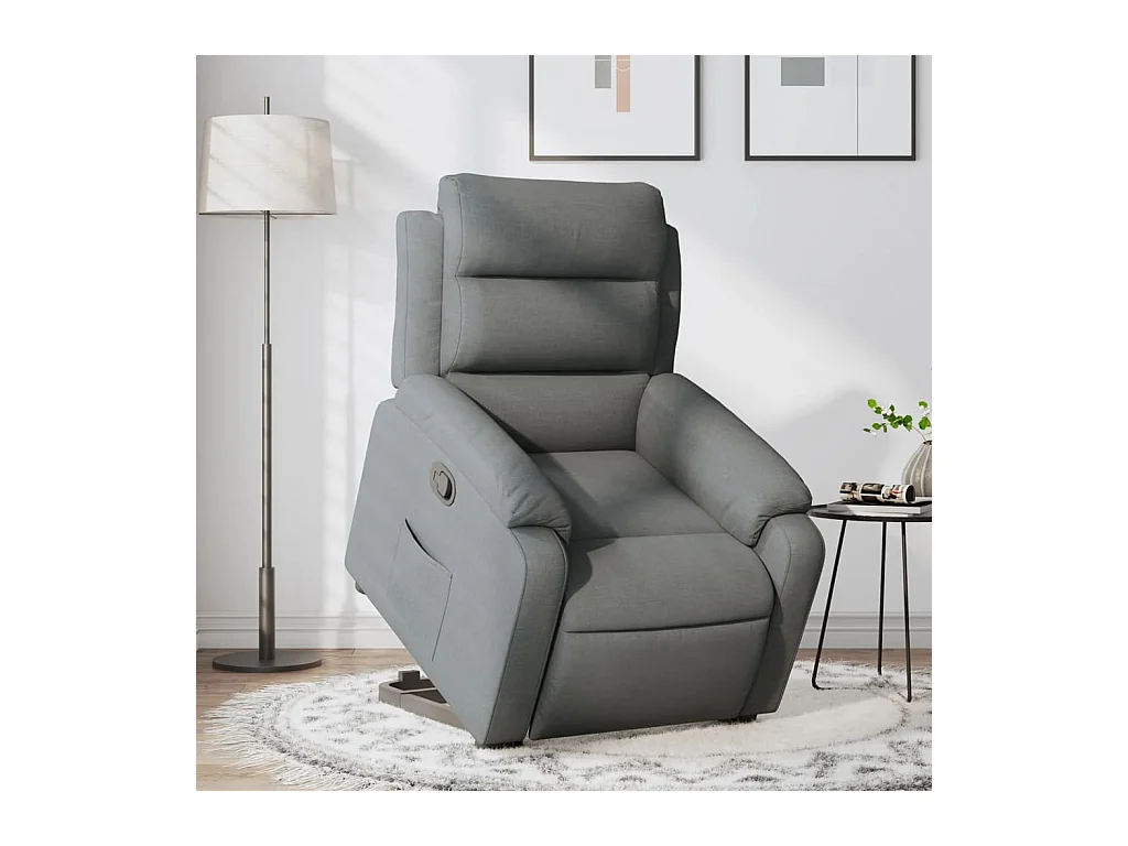 Fauteuil inclinable Gris foncé Tissu