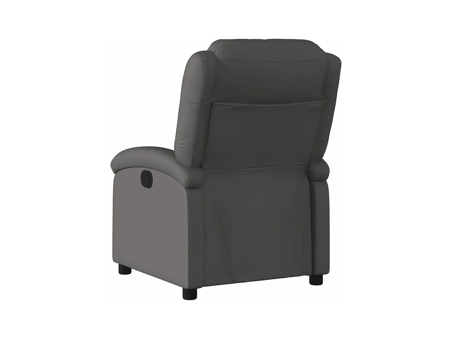 Fauteuil inclinable électrique gris cuir véritable