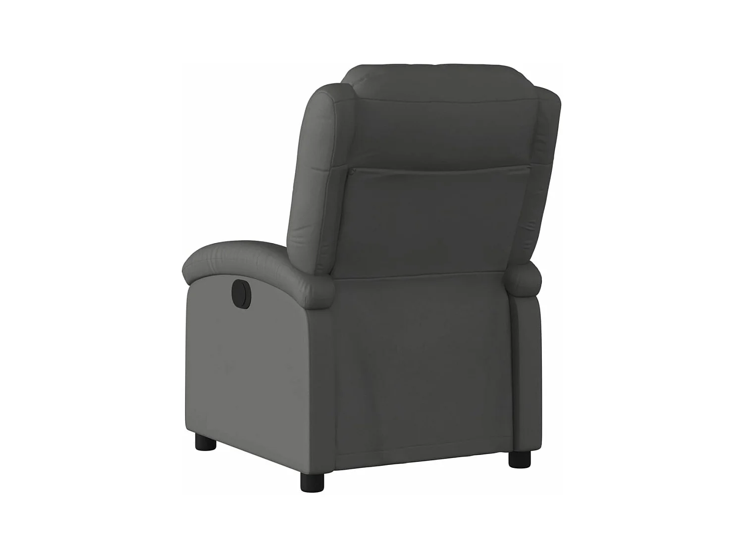 Fauteuil inclinable électrique gris cuir véritable