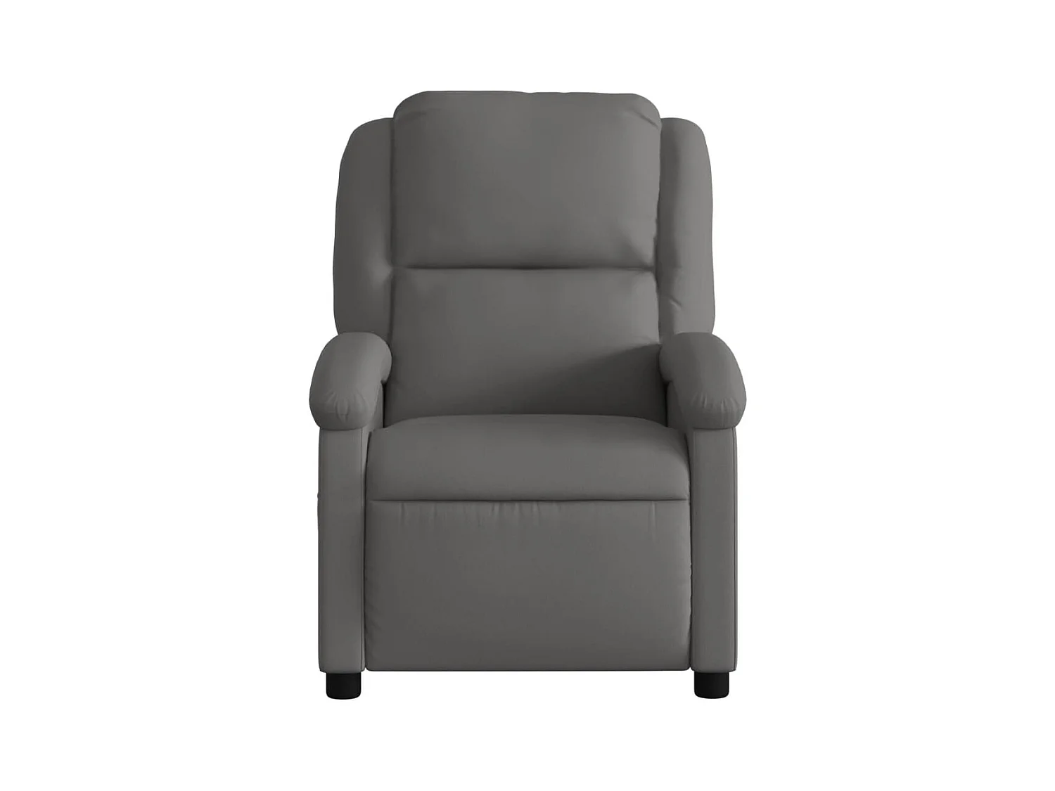 Fauteuil inclinable électrique gris cuir véritable