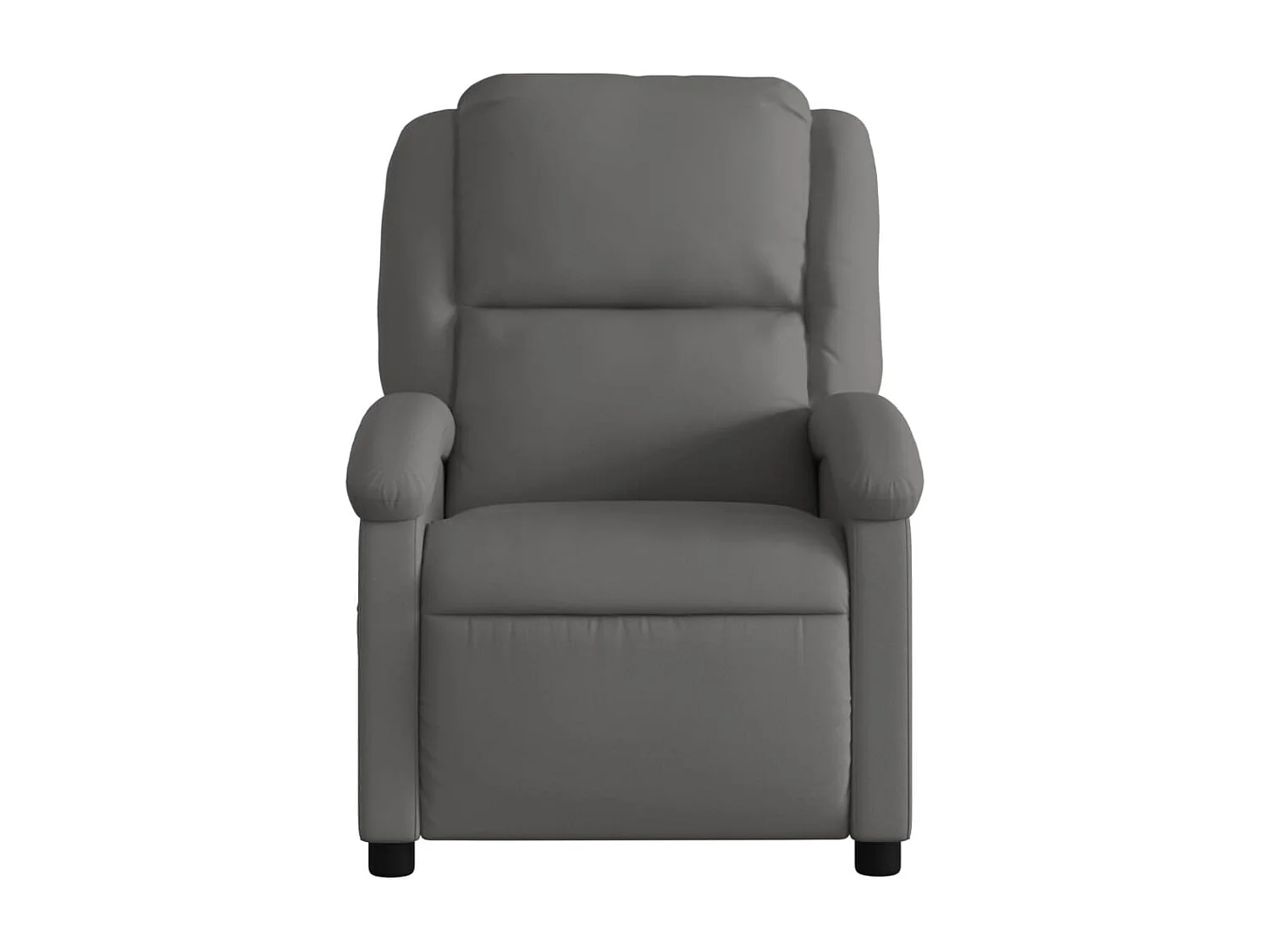 Fauteuil inclinable électrique gris cuir véritable