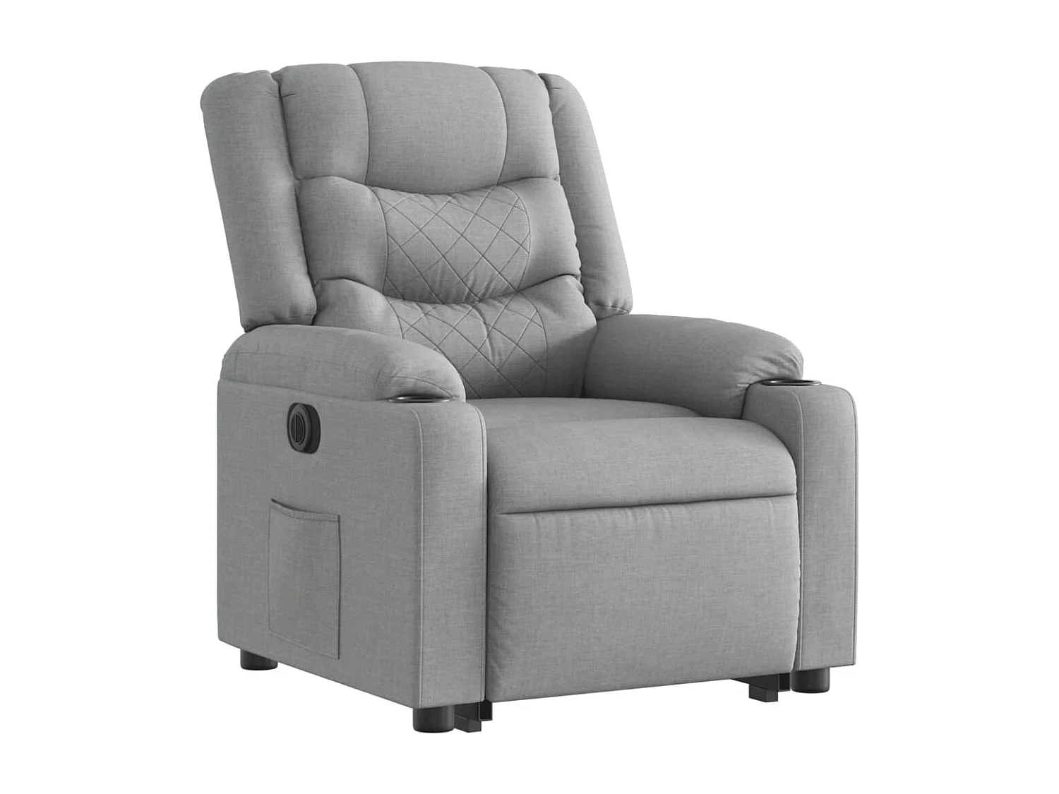 Fauteuil inclinable électrique gris clair tissu