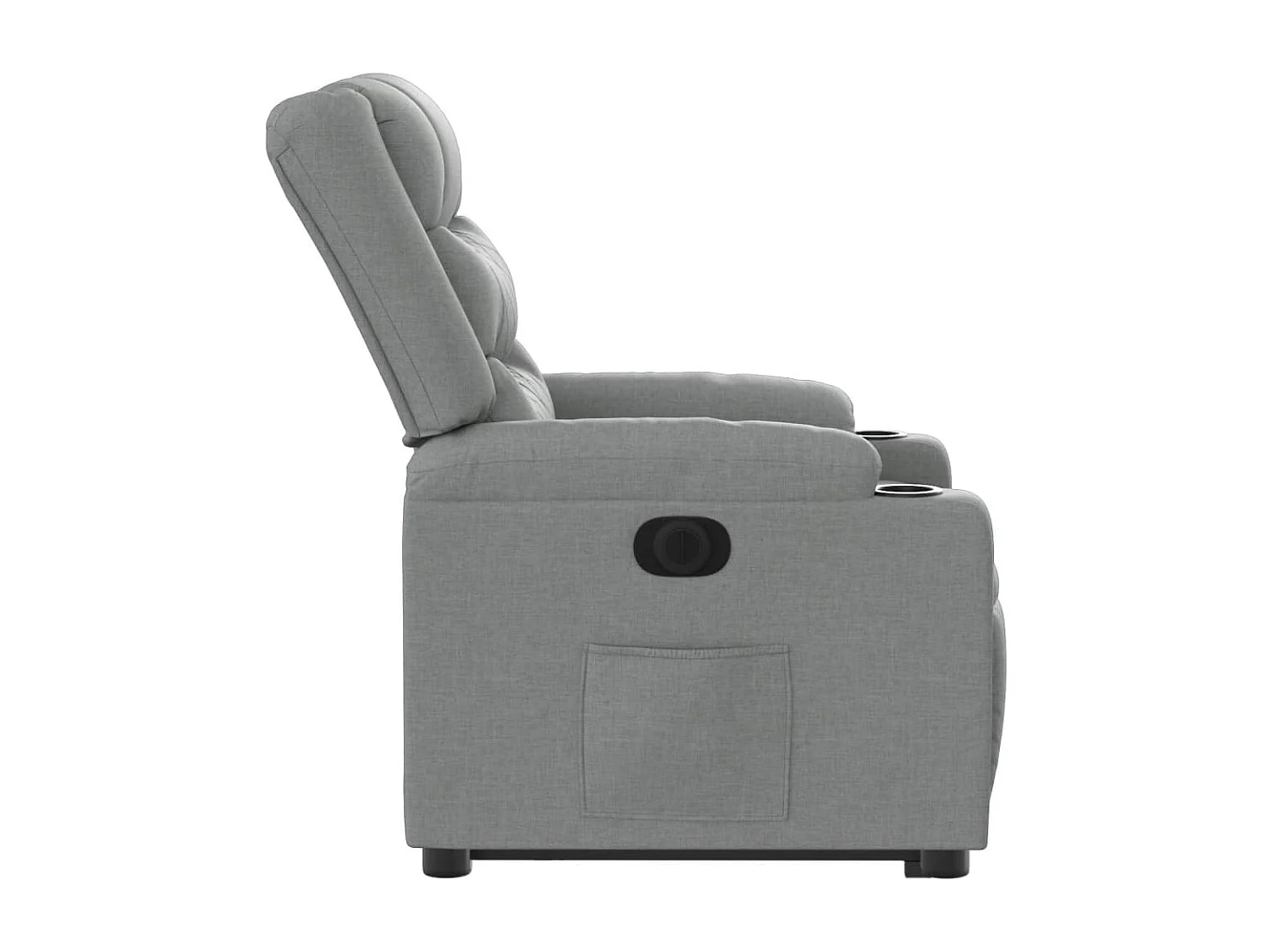 Fauteuil inclinable électrique gris clair tissu