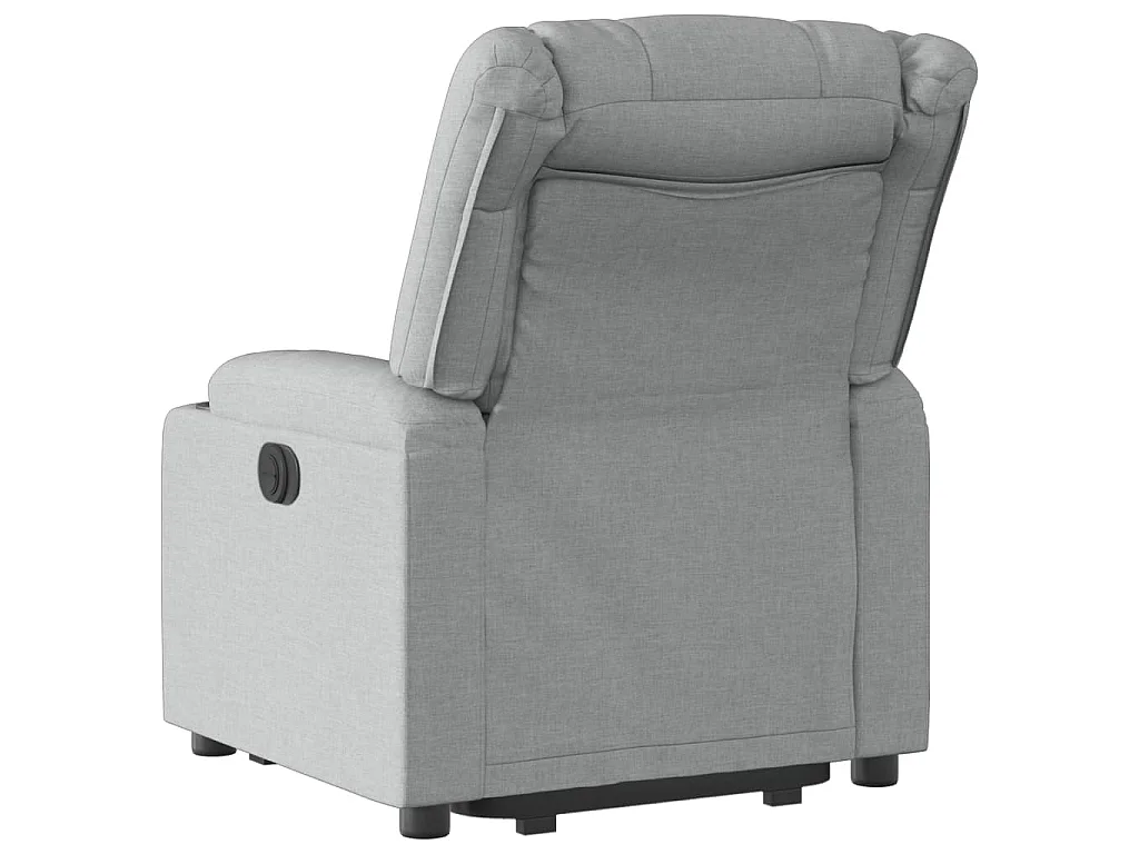 Sta-op-stoel elektrisch verstelbaar stof lichtgrijs