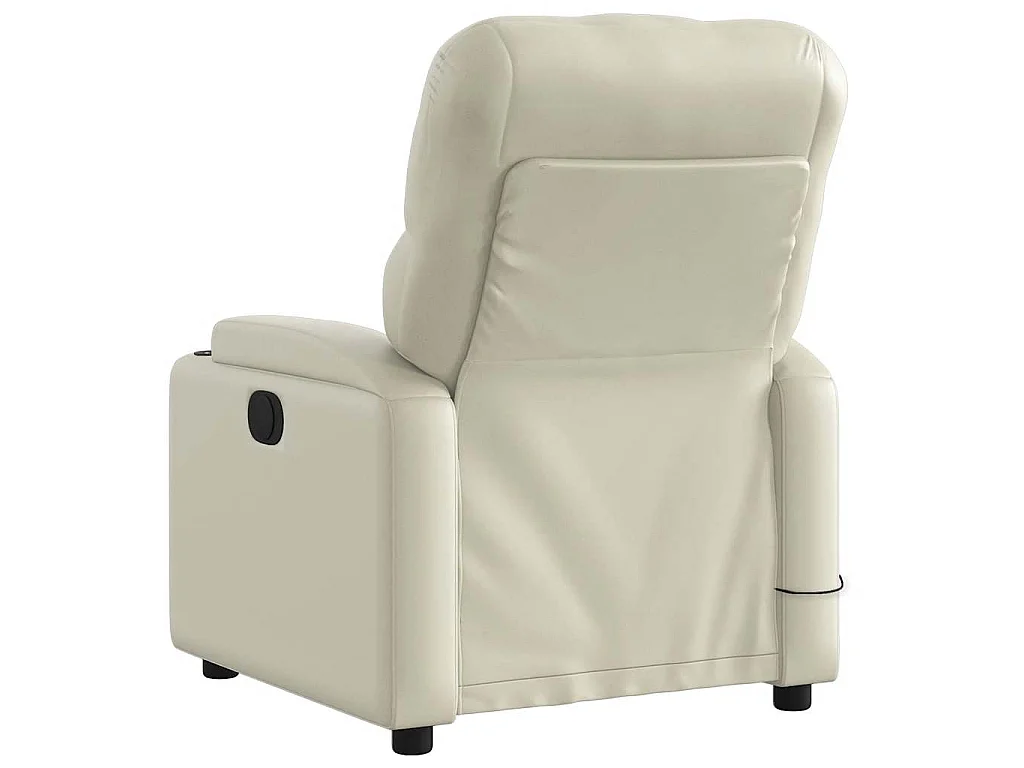 Massagesessel Elektrisch Creme Kunstleder