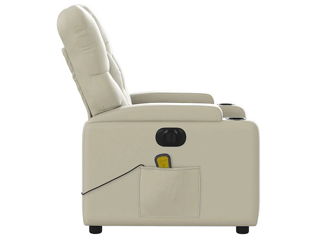Massagesessel Elektrisch Creme Kunstleder