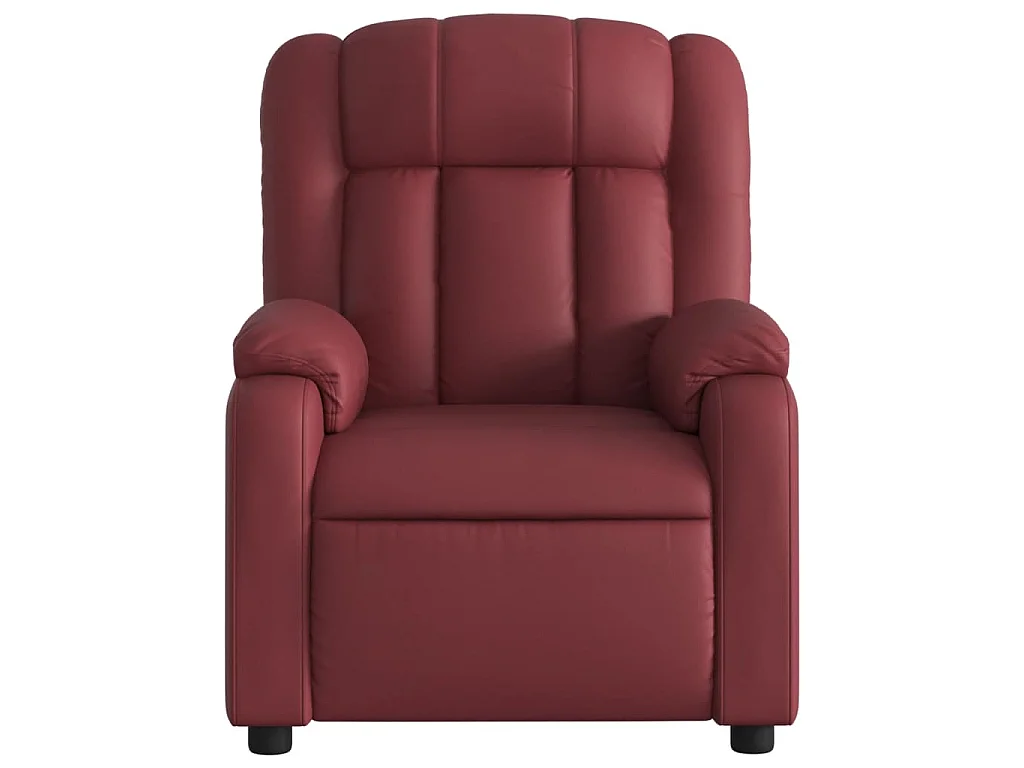 Fauteuil de massage inclinable électrique rouge bordeaux