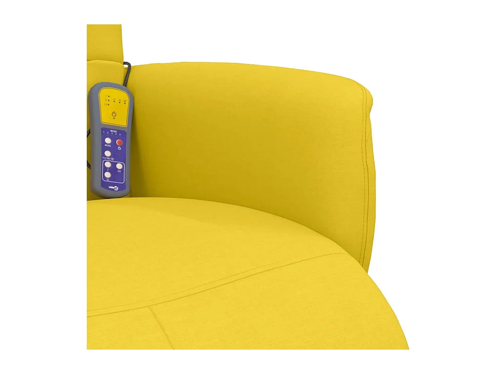 Massagesessel mit Fußteil Hellgelb Stoff