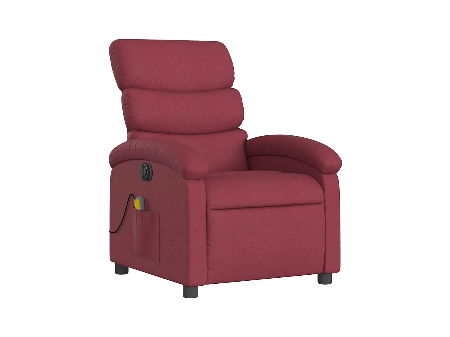 Fauteuil de massage inclinable électrique Rouge bordeaux Tissu