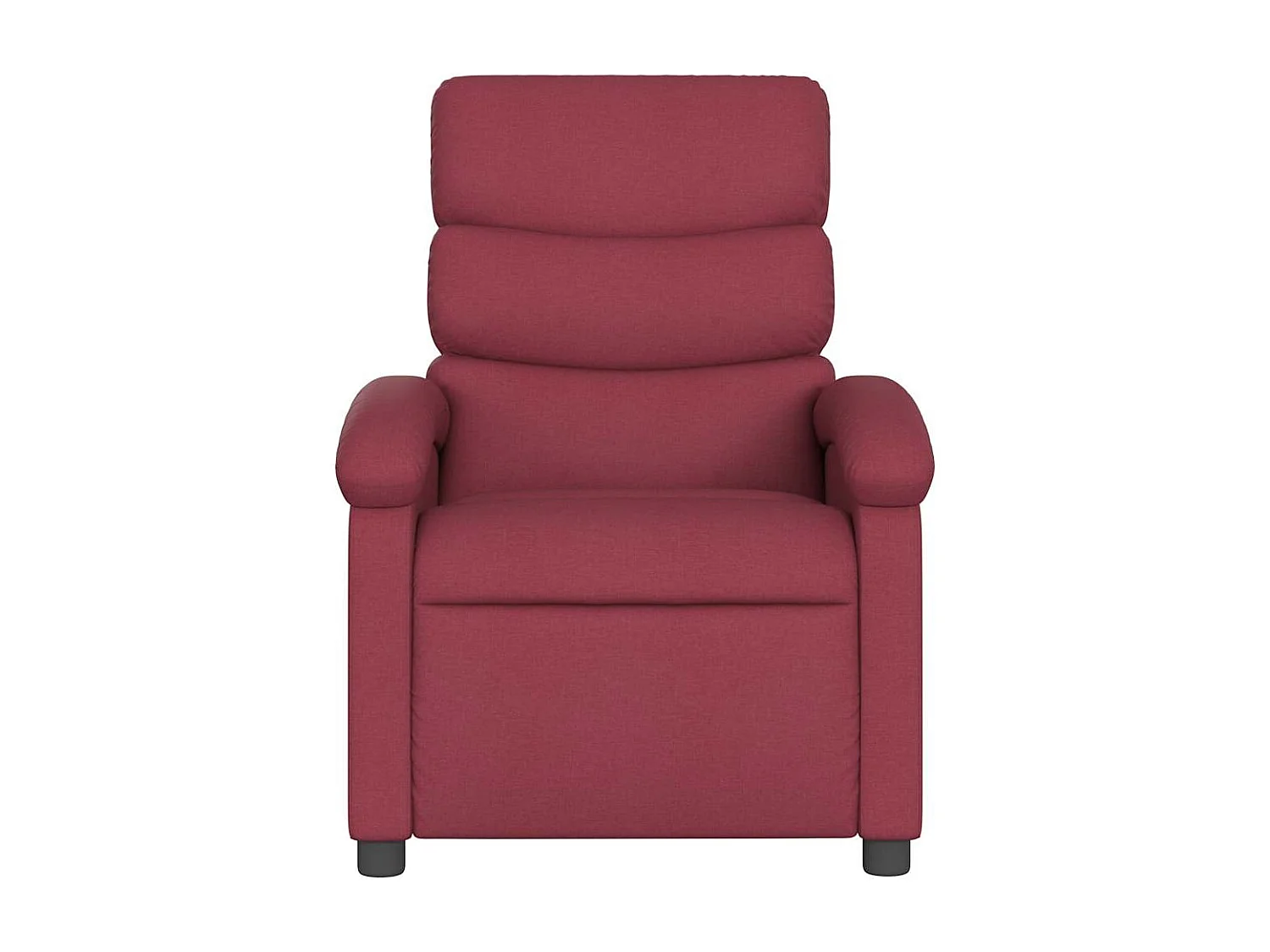 Massagesessel Elektrisch Weinrot Stoff