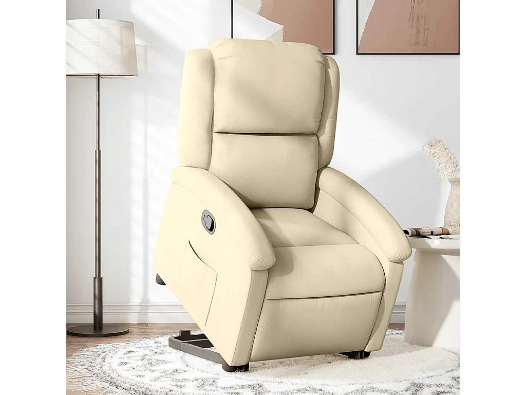 Fauteuil inclinable Crème Tissu