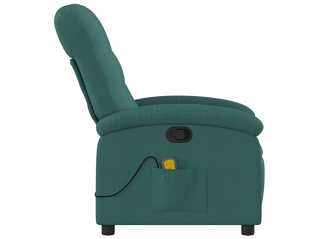 Massagesessel Dunkelgrün Stoff