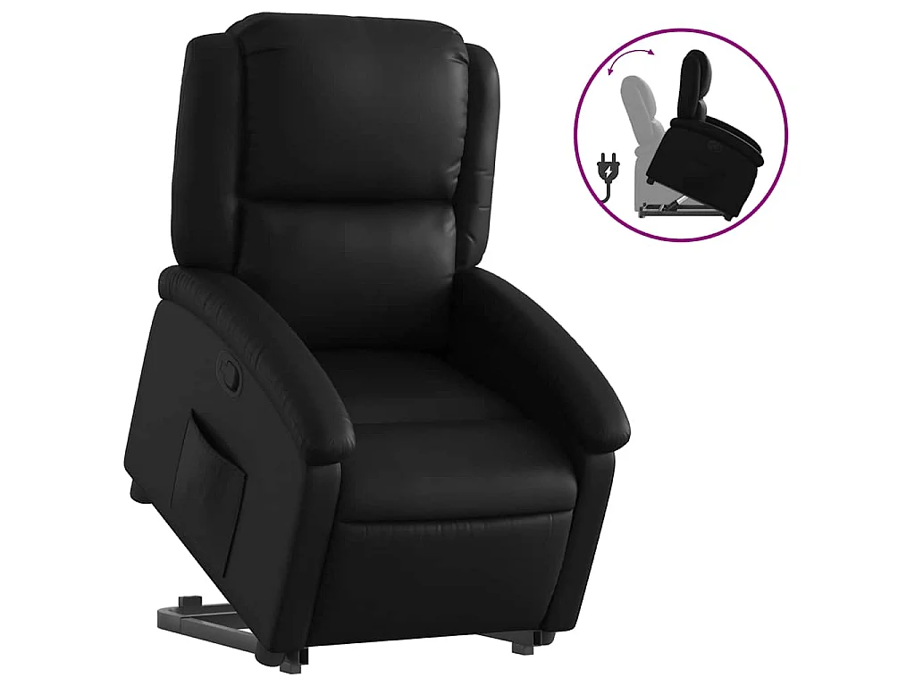 Fauteuil inclinable Noir Similicuir