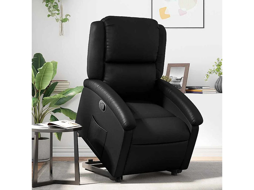 Fauteuil inclinable Noir Similicuir