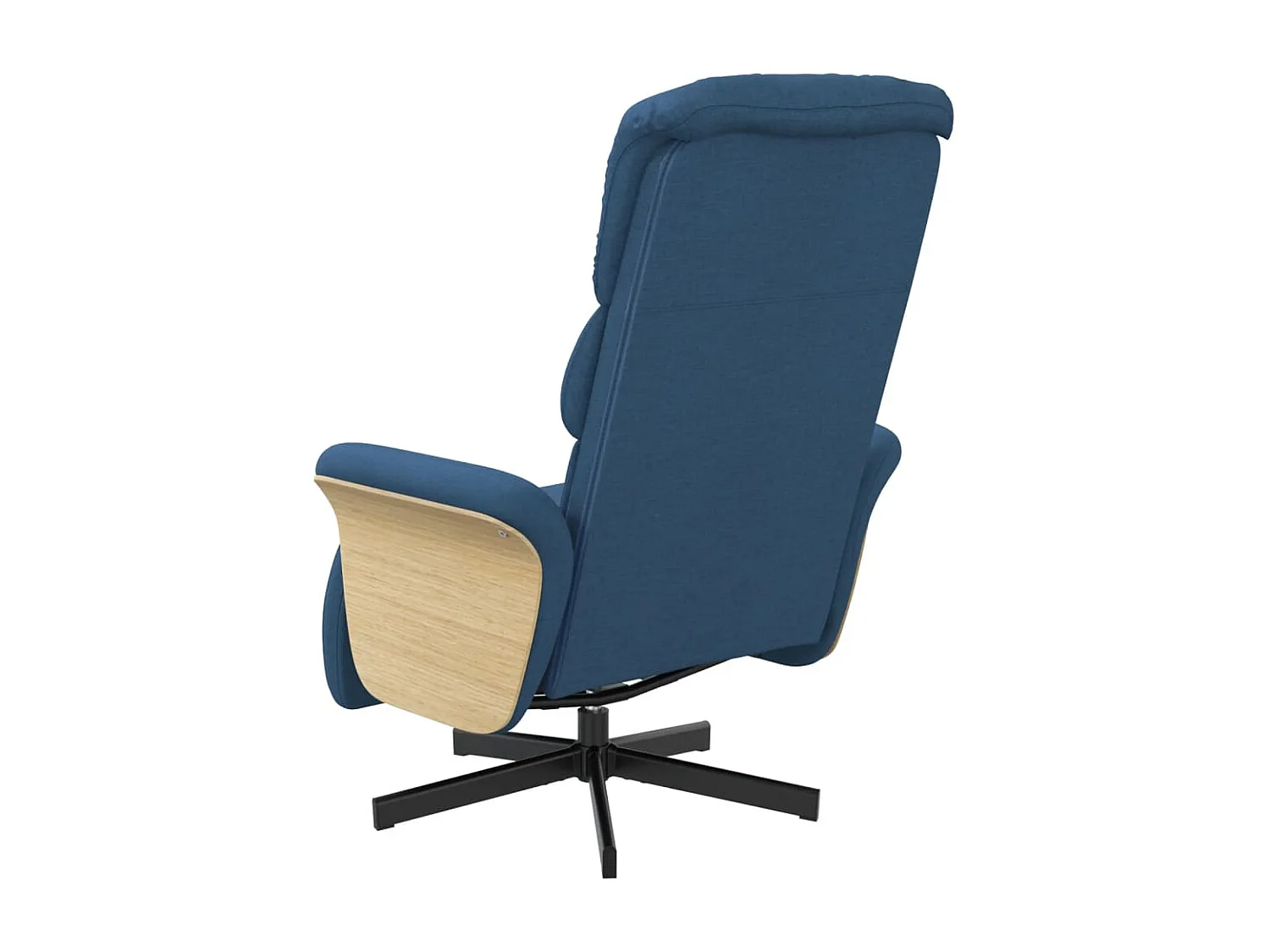 Fauteuil inclinable avec repose-pieds bleu tissu